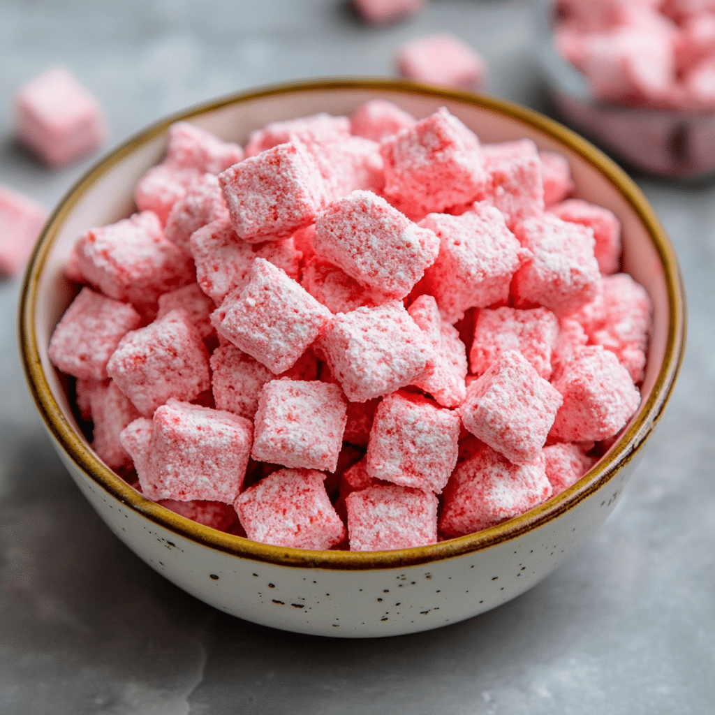 Fluffy Strawberry Shortcake Puppy Chow