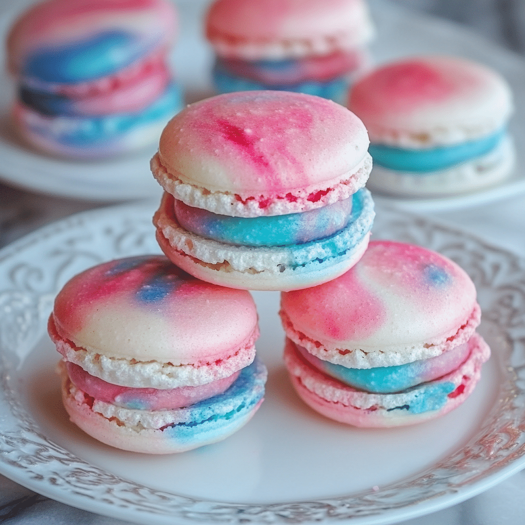 cotton candy macarons